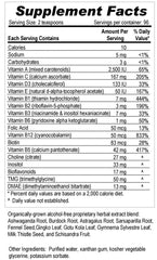 BrainChild Spectrum Support II herbal extracts visualization shows natural, gluten-free ingredients.