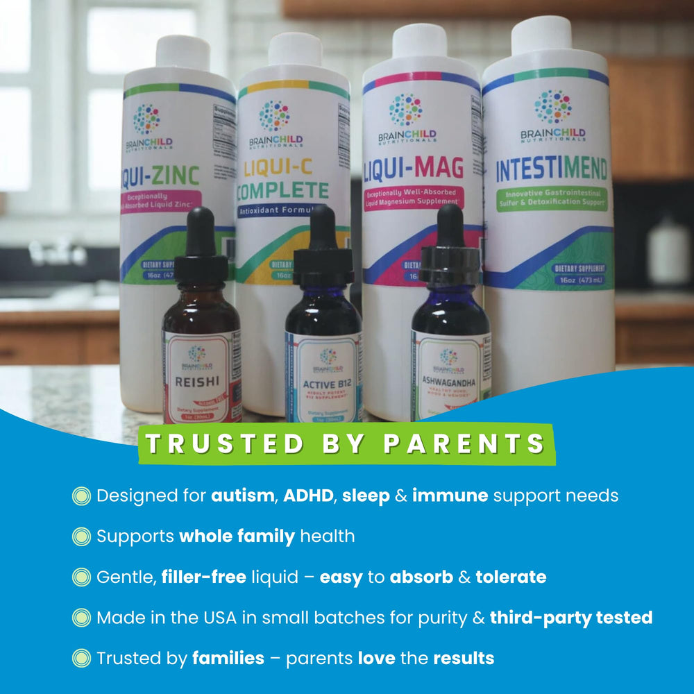 BrainChild Spectrum Support Minerals suitable for both kids and adults on the spectrum.