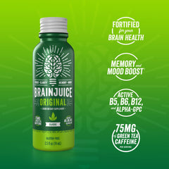 BrainJuice focus-shot-pour demonstrates convenient dose for productivity.