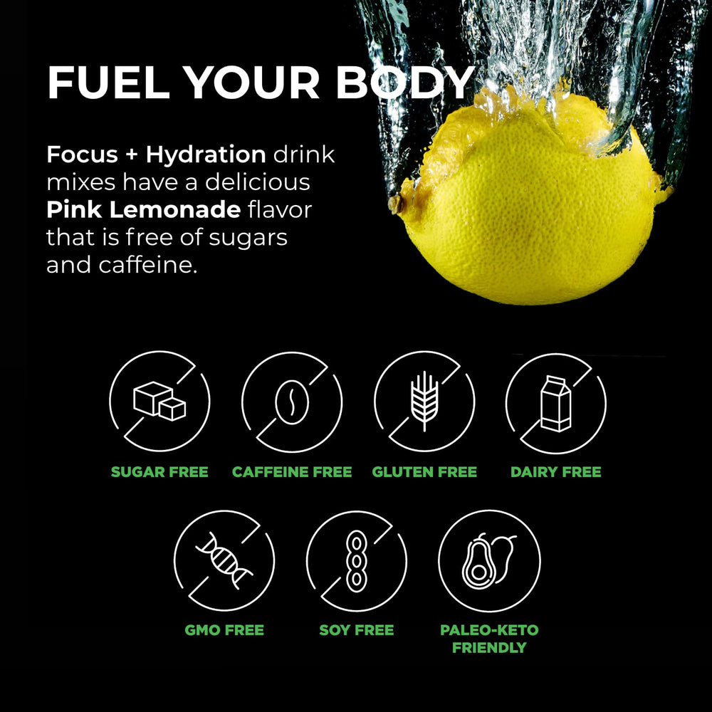 BrainTree Focus Hydration contains choline and tyrosine for alertness
