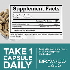 Bravado Labs DAO tablets held in hand for convenient dosing