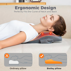 Brelley heated massage feature warms muscles for comfort