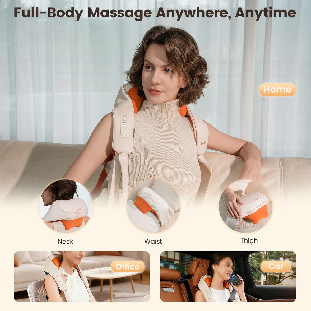 Breo N6 Mini quiet-motor ensures peaceful massage sessions.
