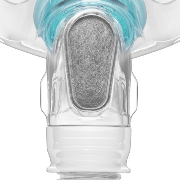 Brevida replacement nasal pillows on the face demonstrating a secure seal for nightly use