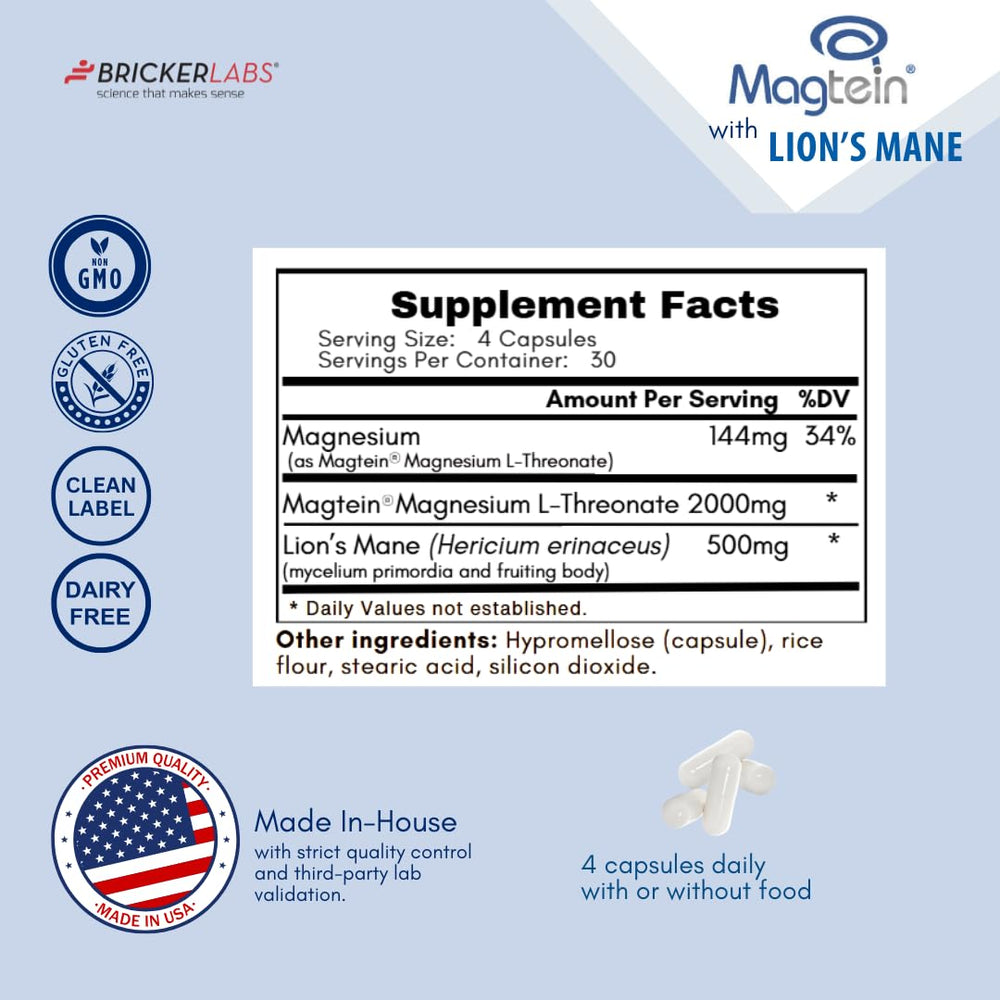 Bricker Labs capsules dispensing scene conveys daily serving guidance