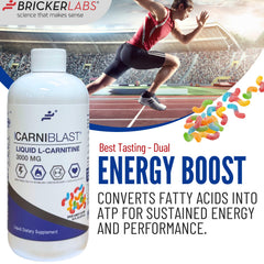 Pouring Carniblast into a shaker for post-workout recovery.