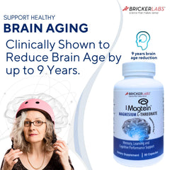 Bricker Labs Magtein nutrition panel highlights per-serving magnesium L-threonate