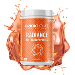 BRICKHOUSE Radiance packaging with jar and scoop for tidy daily routine.