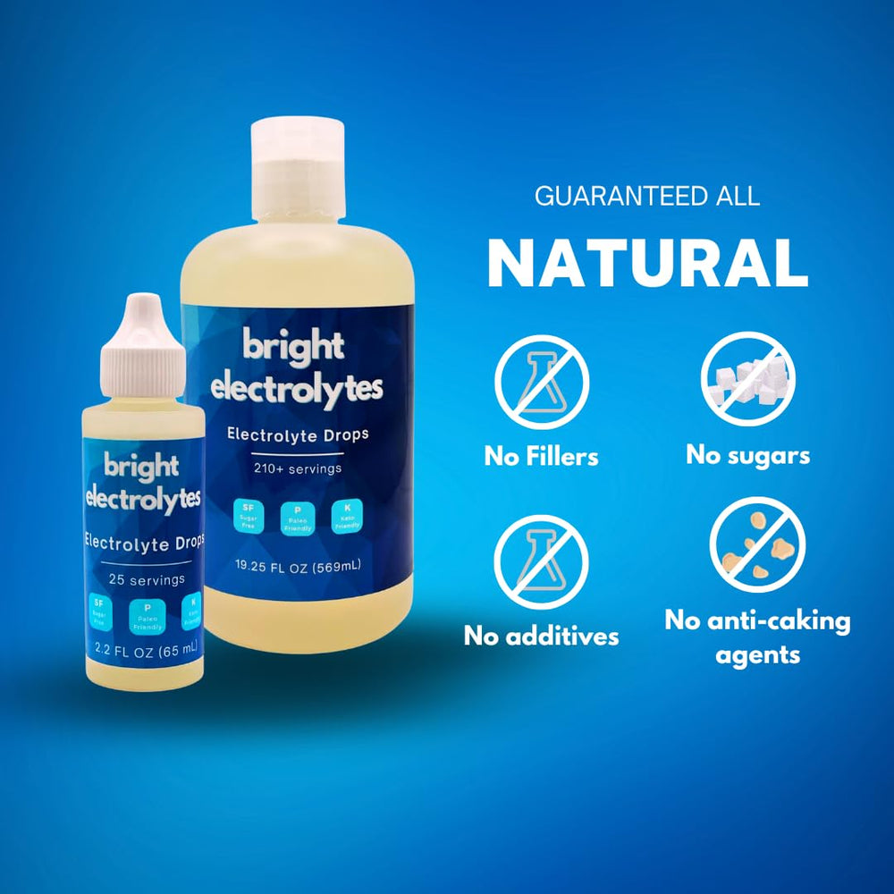 Bright Electrolytes drops pouring into water for quick hydration