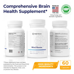 Mind Renew label highlights Lion’s Mane and Ginkgo Biloba for memory support