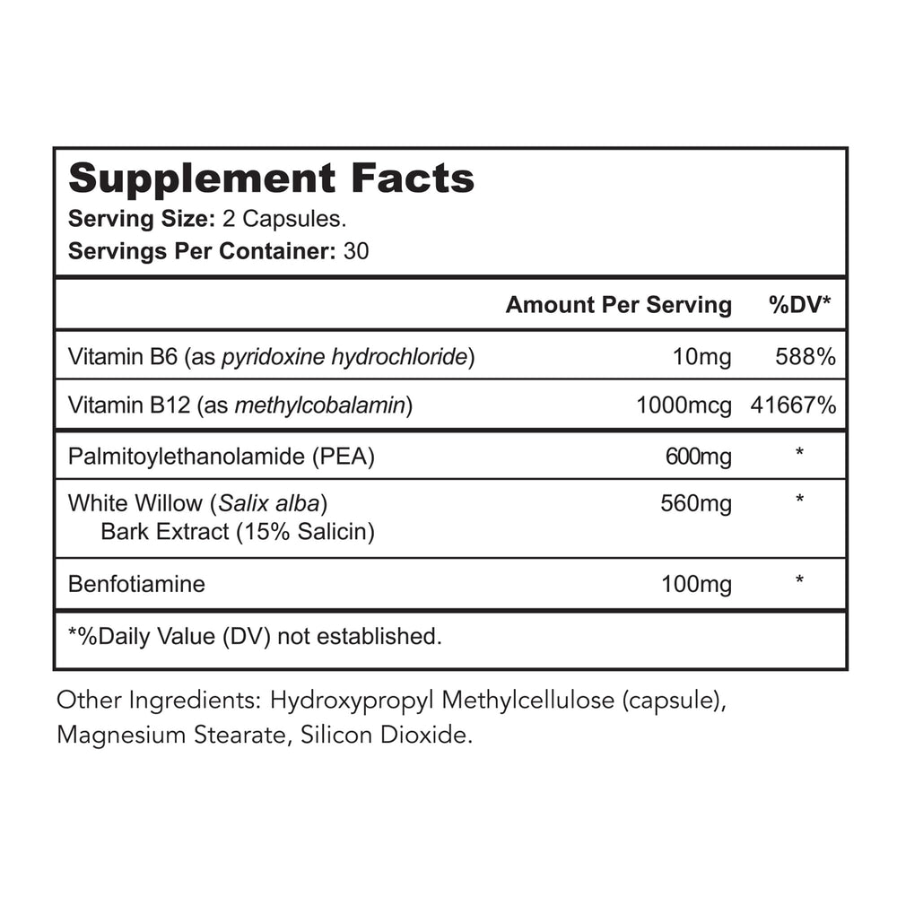 Capsules close-up show Nerve Restore, convenient for nightly use