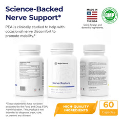 Evening bedside setup with Nerve Restore for night-time routine