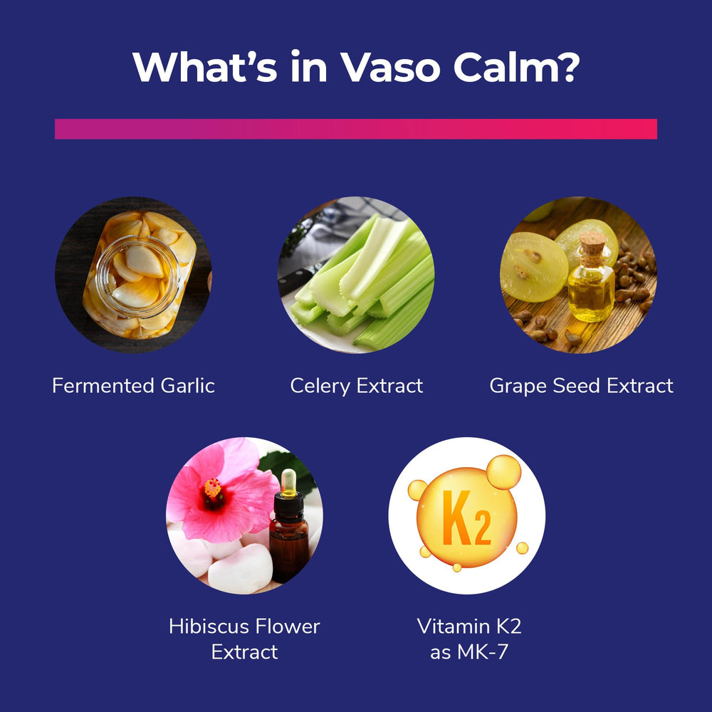Bright Naturals Vaso Calm MK-7 vitamin K2 capsule promotes vascular health