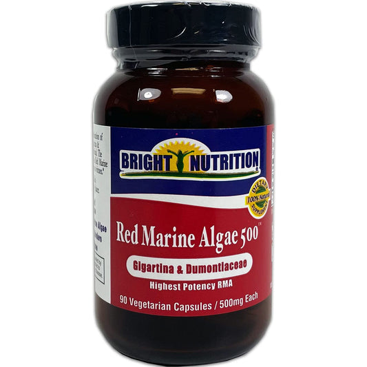 Bright Nutrition Red Marine Algae 500 bottle for daily immune support.