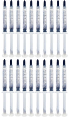 Bright White Smiles 44% gel syringes pack for at-home whitening and convenience.