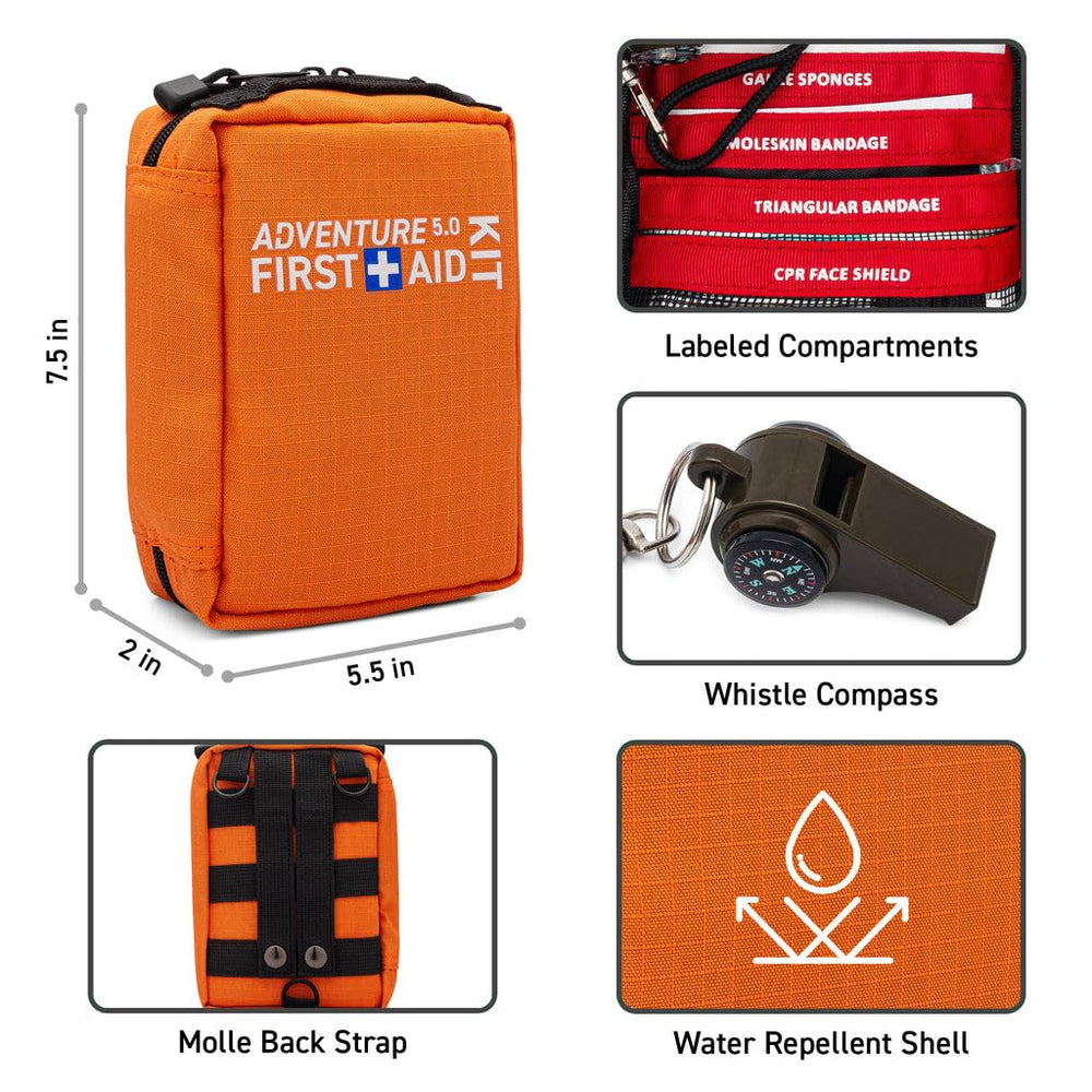 BrightCare Adventure 5.0 contents reveal 130 pieces for outdoor safety.