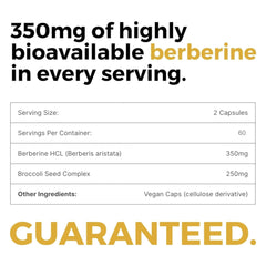 BrocElite BerbElite bottle back label with dosage and ingredients