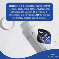 BrocElite SleepElite capsules closeup showing a clean, additive-free formula.