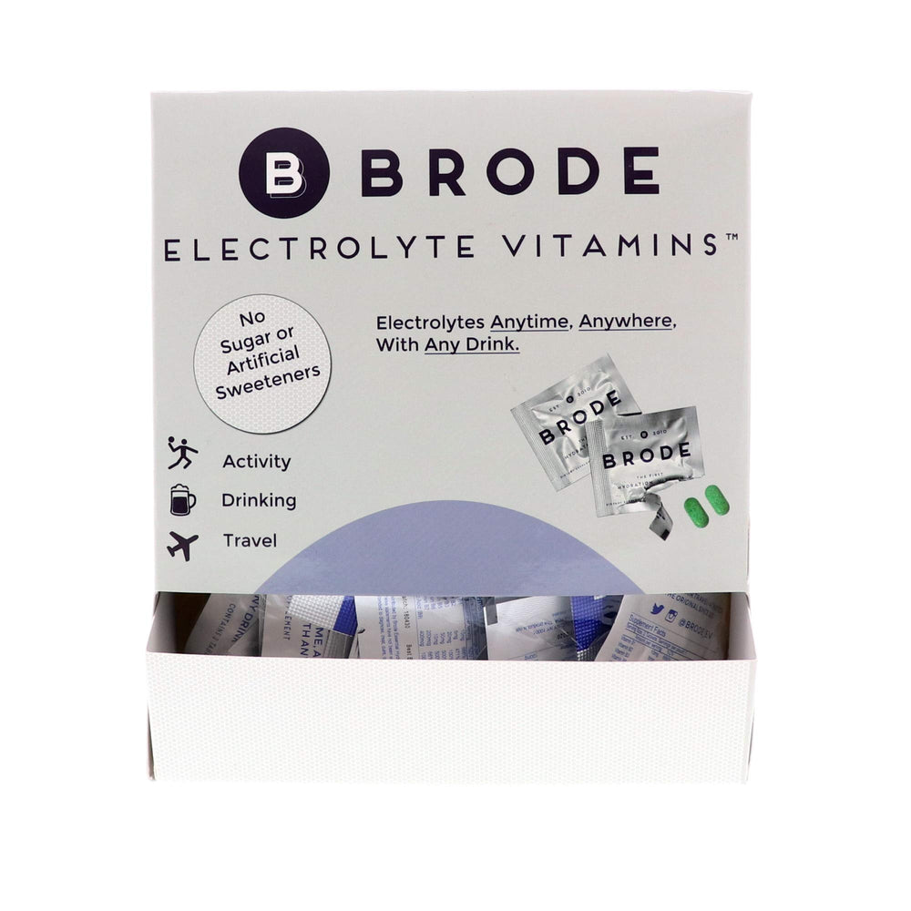 Brode Electrolyte Vitamin tablet in hand for quick hydration.