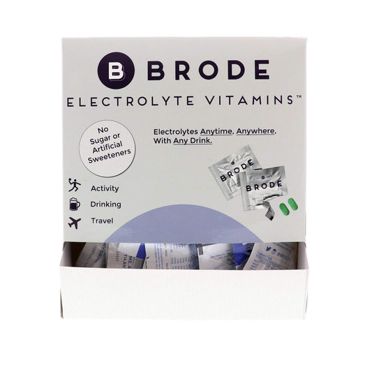 Brode Electrolyte Vitamin tablet in hand for quick hydration.