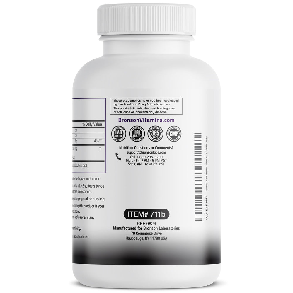 Bronson CLA 3000 cgmp facility badge indicating quality manufacturing