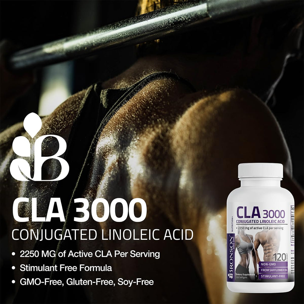 Bronson CLA 3000 pour bottle demonstrating easy daily intake