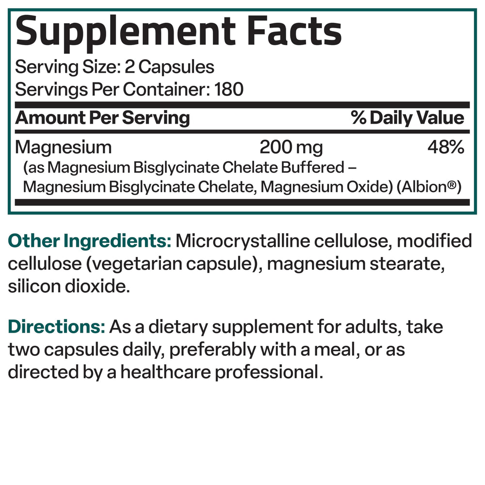 Bronson Magnesium Glycinate imagery communicates science backed chelated minerals.