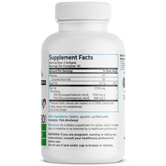 Bronson Omega-3 softgels close-up highlighting easy-to-swallow capsules