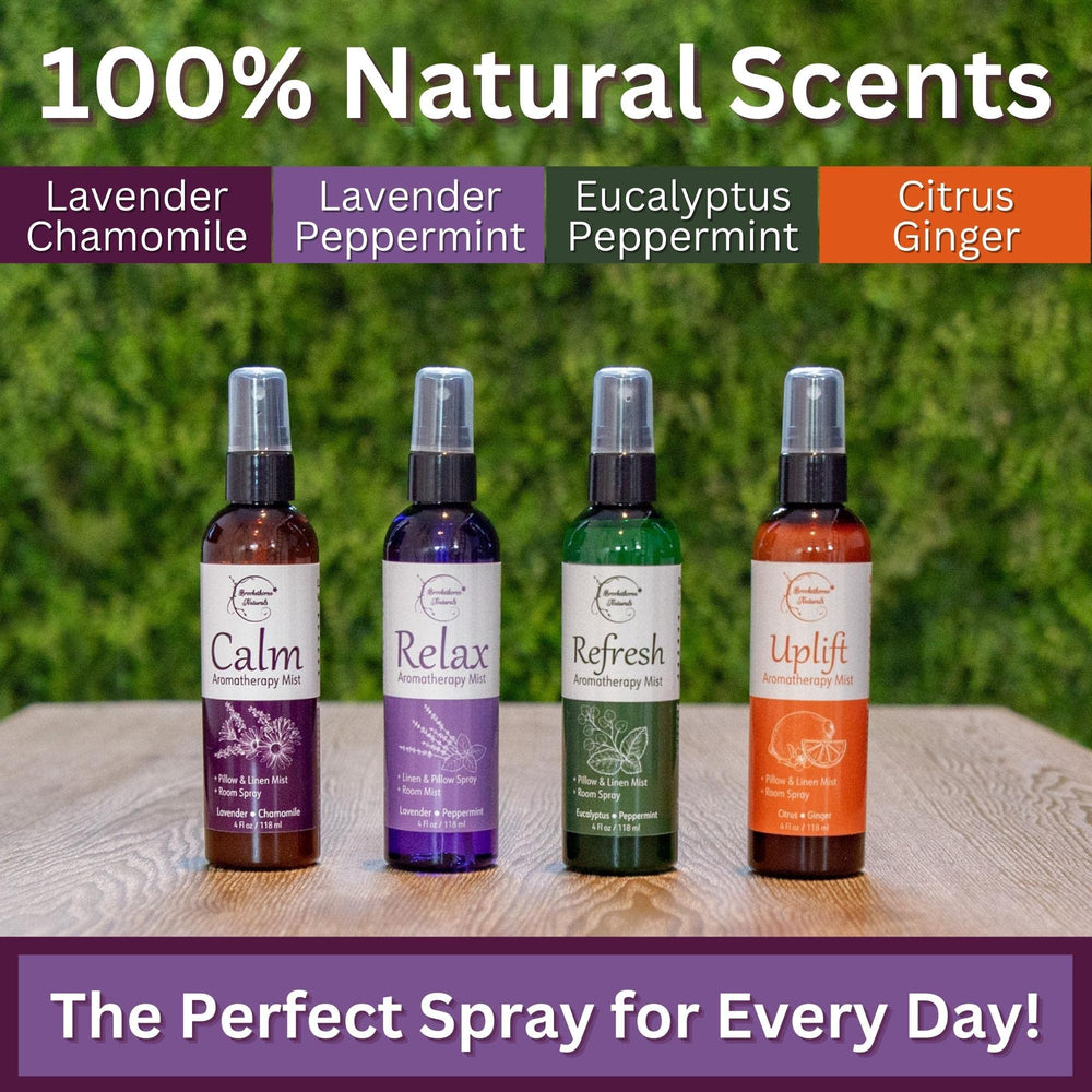 Brookethorne Naturals Refresh Peppermint Eucalyptus bottle for clarity and focus