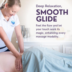 Spa scene featuring calming aromatherapy during full-body massage with Relax
