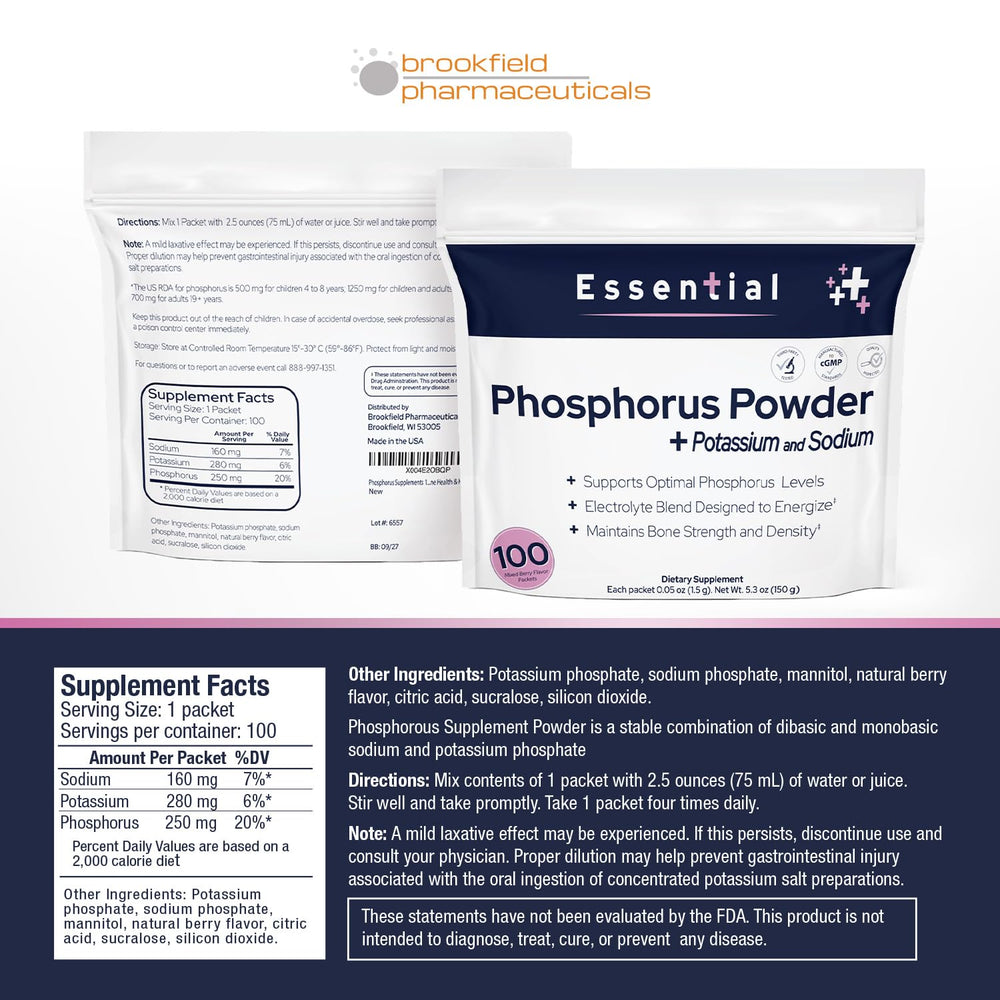 Brookfield Phosphorus Supplements in a kitchen setup for easy daily use.
