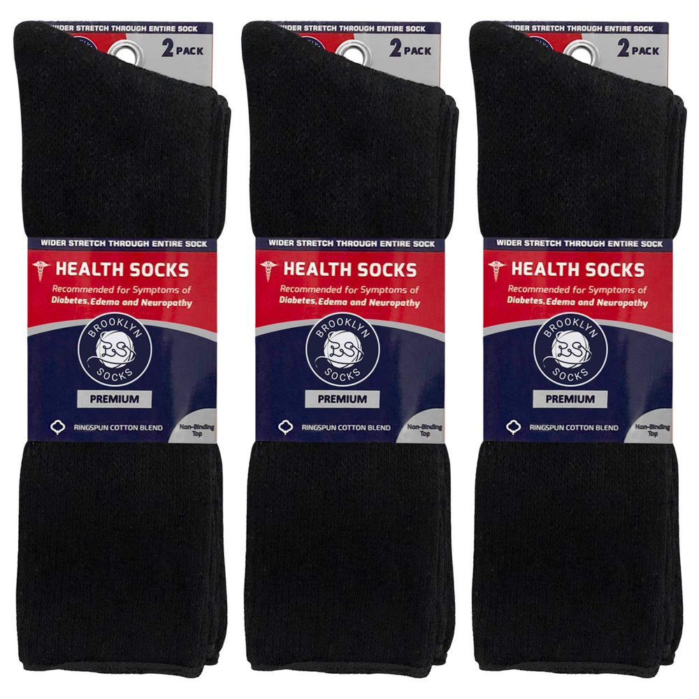 Brooklyn Socks extra-wide top-stretch close-up indicating non-binding fit for swelling
