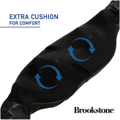 Brookstone Portable Massager worn around shoulders for on-the-go relief
