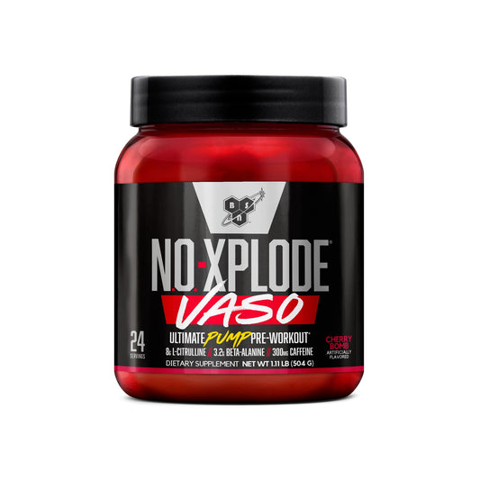 BSN N.O.-XPLODE VASO bottle front view for a bold pre-workout choice