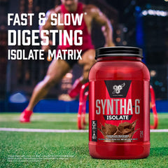 BSN SYNTHA-6 ISOLATE creamy shake poured into a glass