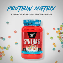 BSN SYNTHA-6 open tub with scoop for easy daily servings.