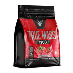 Mixing BSN TRUE-MASS 1200 with milk into a smooth shake