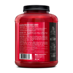 BSN TRUE-MASS prepared-shake-glass illustrates convenient fueling