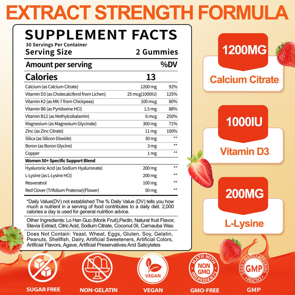 BSSTABBON bottle back label with ingredients and daily values for wellness