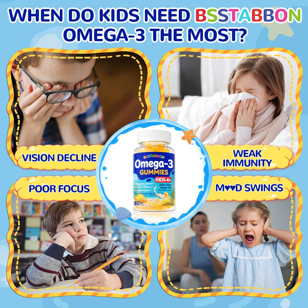 BSSTABBON kids gummies hand-holding bottle suggests on-the-go nutrition.