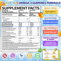 BSSTABBON kids omega-3 label close-up shows DHA/EPA formulation.