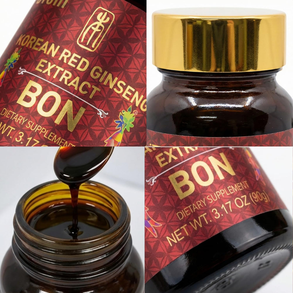 BTGIN Bon Korean Red Panax Ginseng extract jar displaying thick concentrate texture