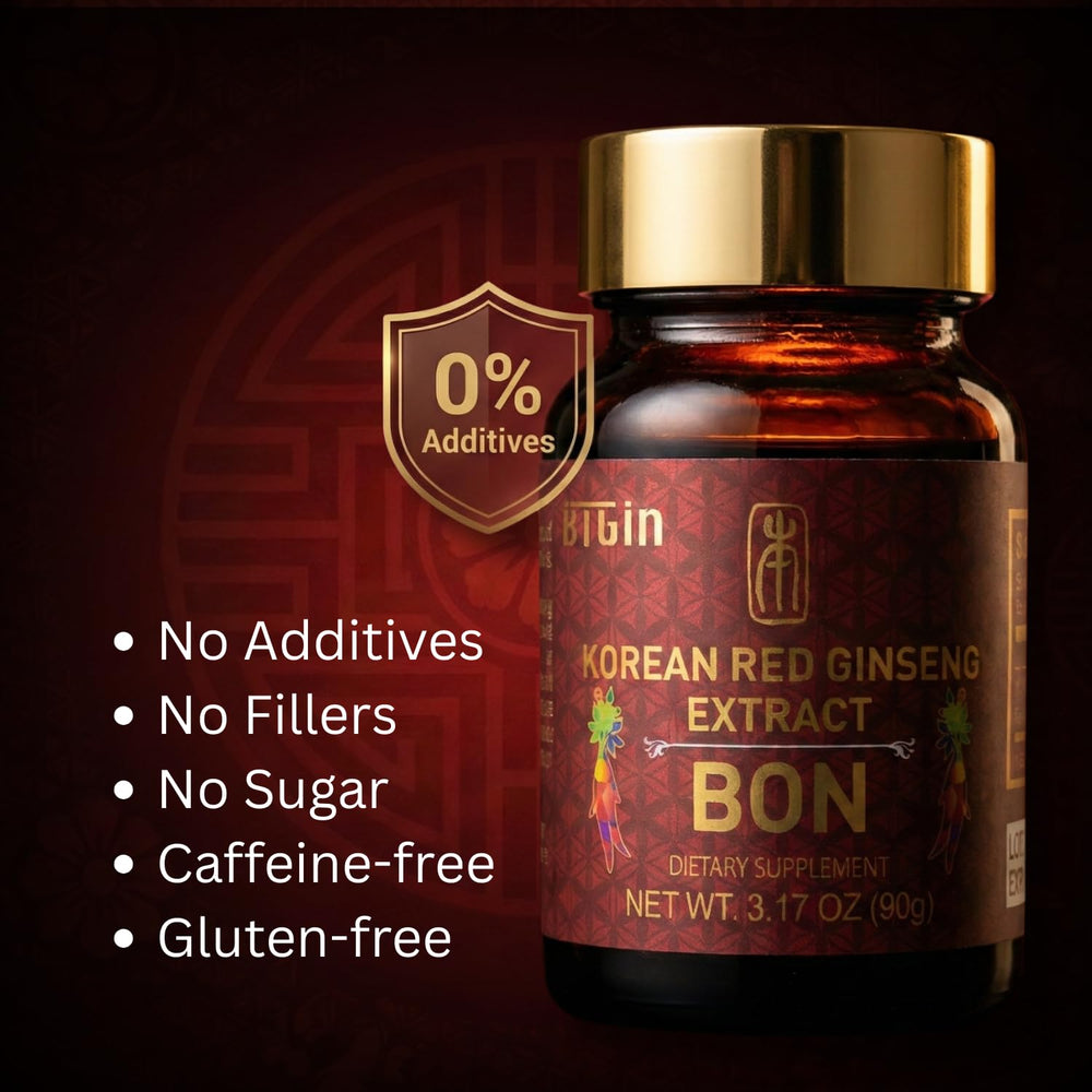 BTGIN Bon Korean Red Panax Ginseng extract being poured into a glass
