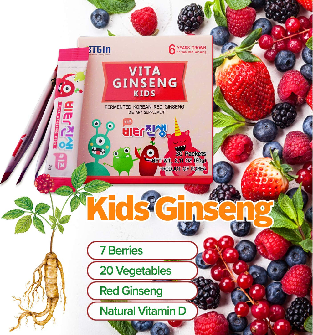BTGIN Vita Ginseng Kids vegetables mix with 20 vegetables for balanced nutrition