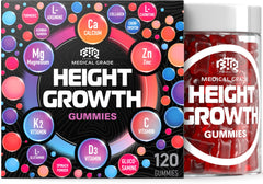 BTQ Biotequelab height growth gummies bottle highlights a tasty growth-supporting supplement