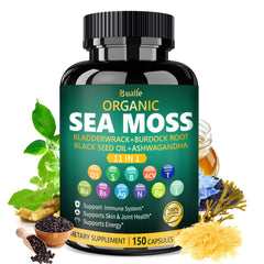 Bualle Irish Sea Moss Capsules bottle for daily wellness support.