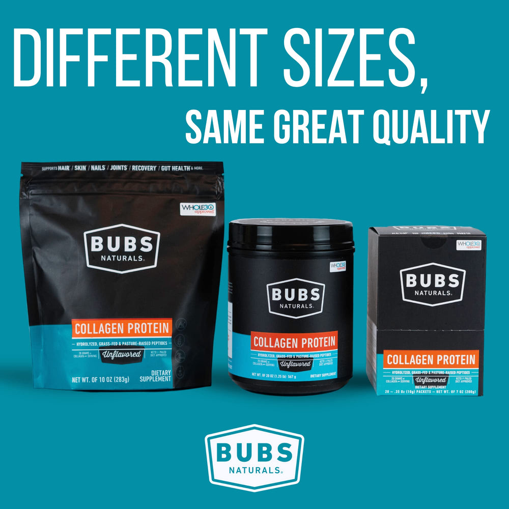 BUBS Naturals daily collagen supports workout recovery and gut health.