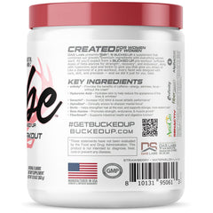 Bucked Up Babe Enfinity energy visual, clean focus during workouts.