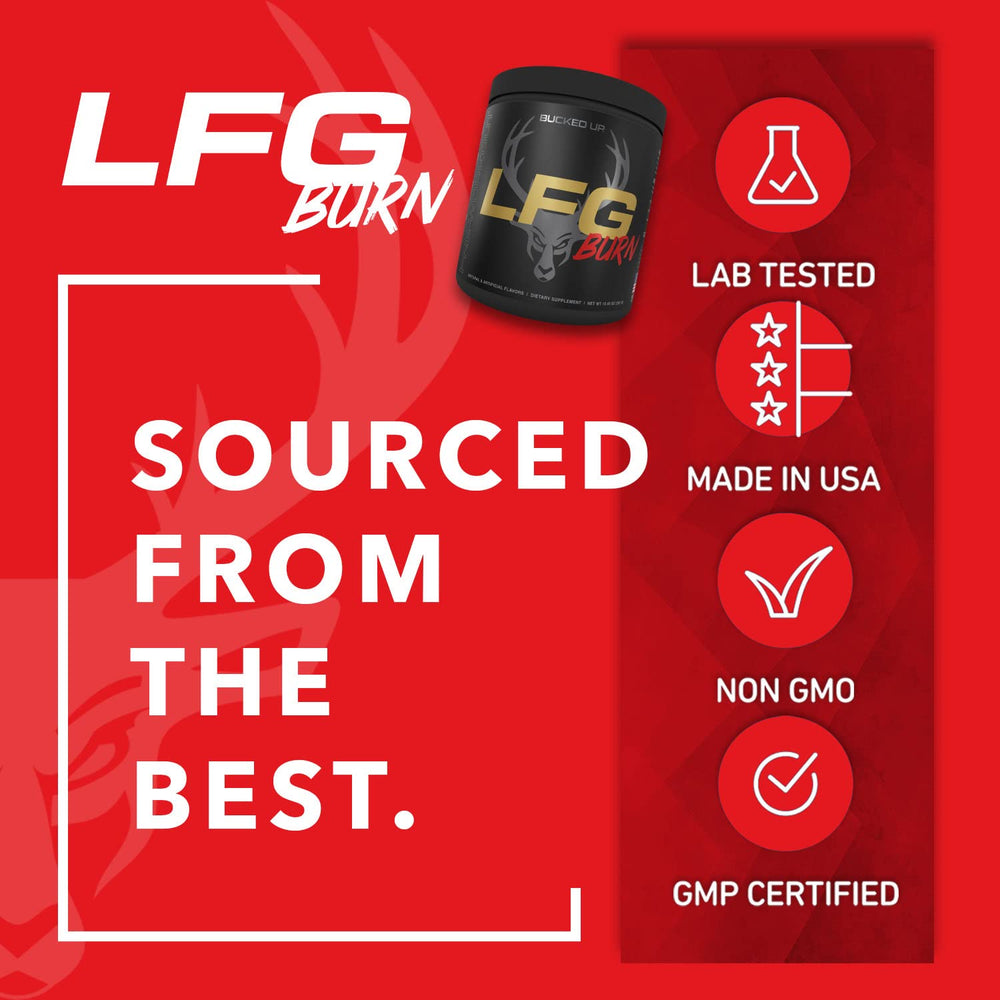 Bucked Up LFG pre-workout berry shaker demonstrates on-the-go hydration and performance readiness
