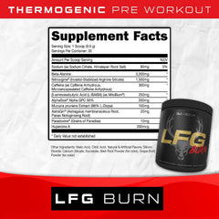 Bucked Up LFG pre-workout powder scoop for quick mixing.
